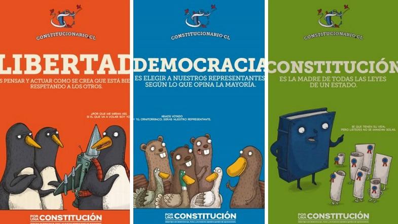 Chile's education campaign on rewriting the constitution.