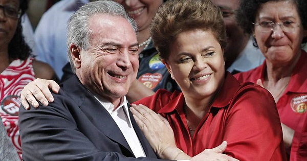 Brazilian Vice President Michel Temer and President Dilma Rousseff