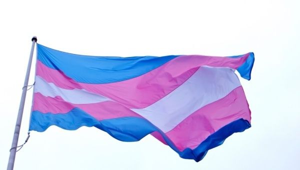 The transgender pride flag flown in the Castro District of San Francisco 2012.