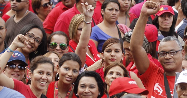 Supporters of the leftist GPP coalition attend a rally in the lead up to Dec. 6 legislative elections. The ruling PSUV party is within the GPP.