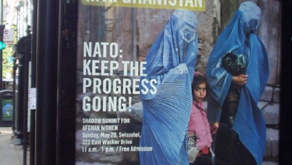 Amnesty International campaign poster issued during the U.S. invasion of Afghanistan.