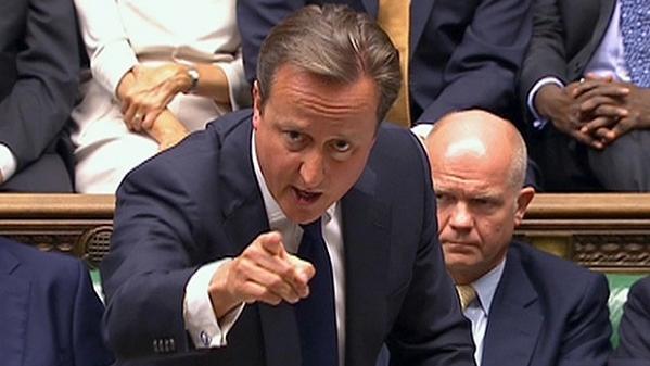 David Cameron speaks during a debate on military action against the Assad regime in 2013.