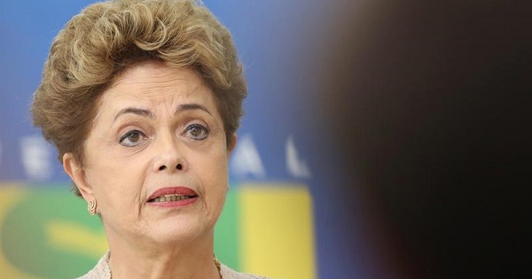 President Dilma Rousseff speaks in Brasilia, Brazil on Dec. 21, 2015.