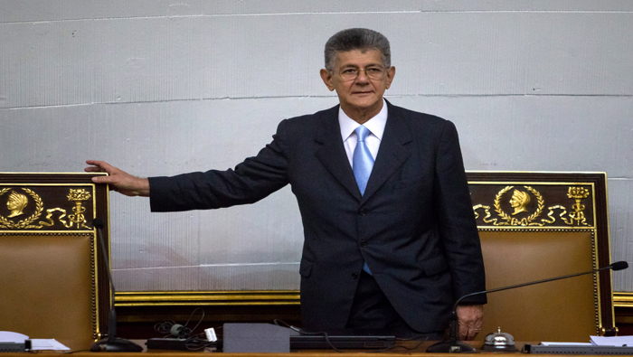 Henry Ramos Allup was nearly alone in the National Assembly Tuesday.