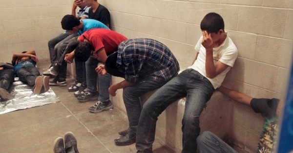 Central American migrants caught crossing the border illegally are housed inside the McAllen Border Patrol Station in Texas, in this file photo July 15, 2014.