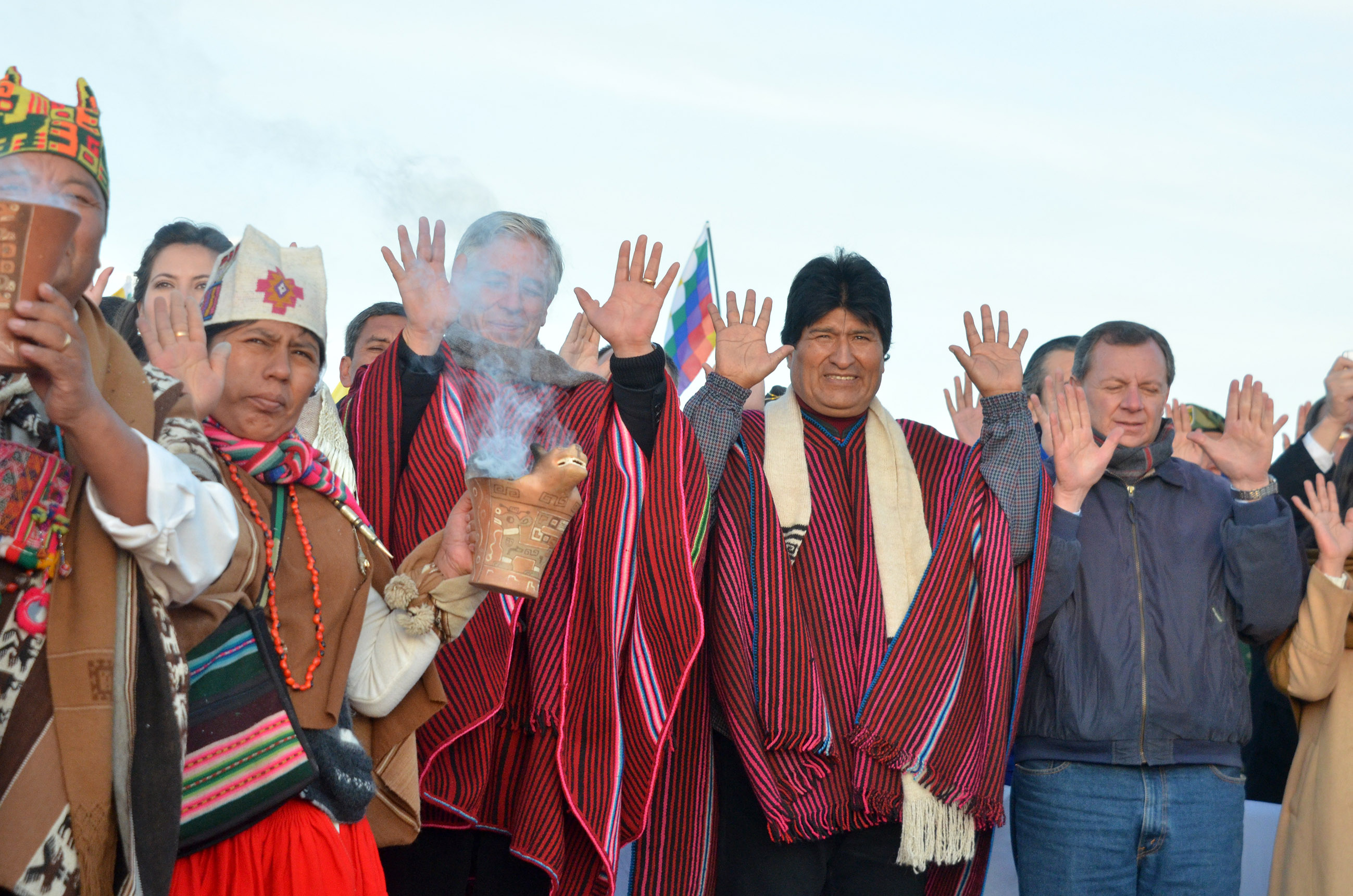 President Evo Morales marking 10 years of government Thursday 21 January.