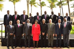 Caricom heads of state at their last summit in Barbados, July 2015.