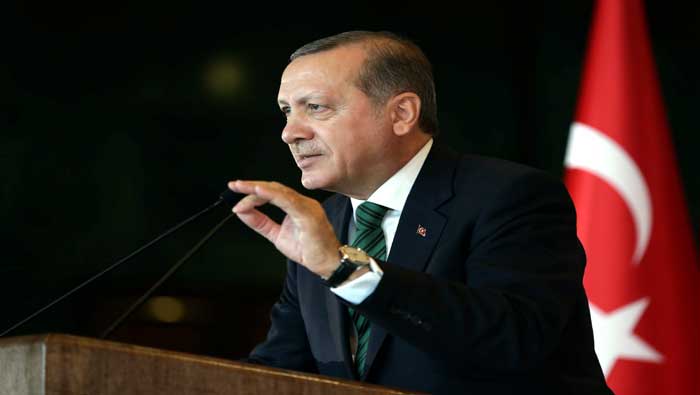 Erdogan has repeatedly insisted that he will not stop attacking Kurdish sites.