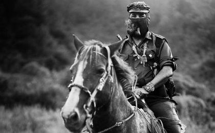 EZLN Subcomandante Marcos, now known as Galeano, in Chiapas in 1996.