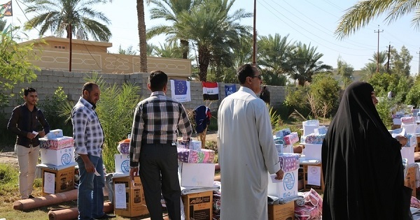 IOM distributes winter non-food item kits in Baghdad, Iraq.