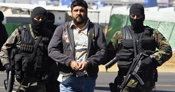 Alleged drug dealer Alfredo Beltran Leyva is presented to the media in Mexico City on Jan. 21, 2008.