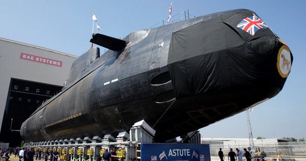 The British nuclear submarine HMS Astute can carry up to 48 nuclear warheads.