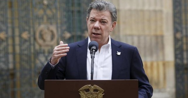 Colombian President Juan Manuel Santos sad he was in no rush 