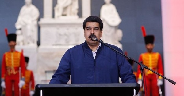 President Maduro addressing a ceremony against the Obama decree today, March 9, 2016.