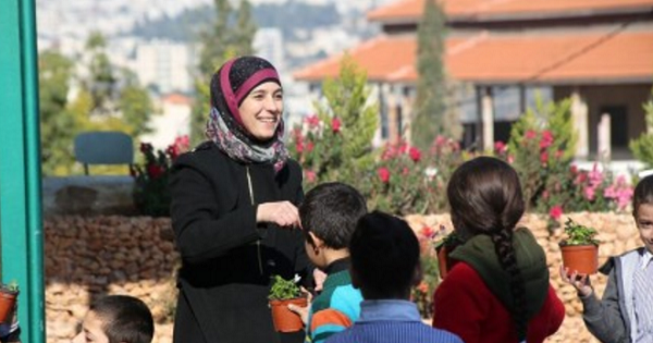 Palestinian teacher, Hanan al-Hroub