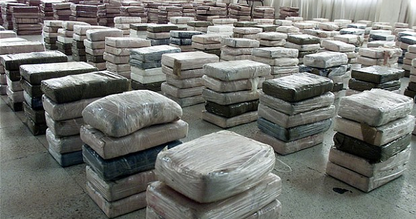 Just over 300 tons of cocaine is estimated to be shipped from South America to North American each year, and a little over 200 tons to Europe.