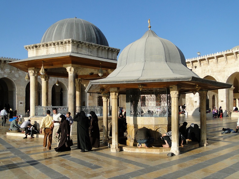Before: The Umayyad Mosque, or Great Mosque, of Aleppo.