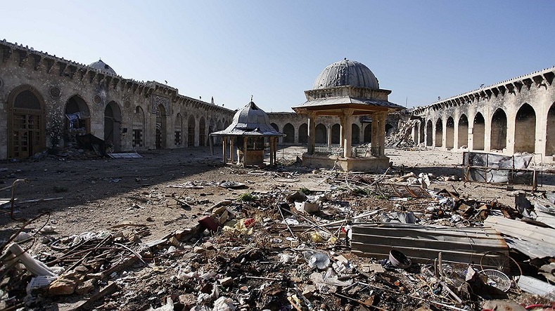 After: The Great Mosque in rubble.