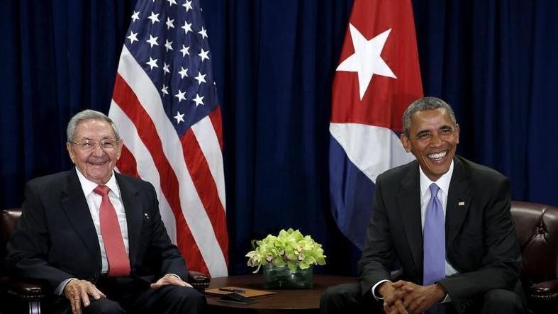 Cuban President Raul Castro and U.S. President Barack Obama