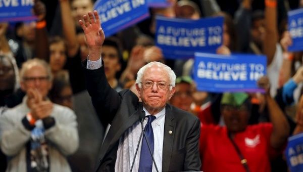 Democratic U.S. presidential candidate Bernie Sanders holds a campaign rally in San Diego, California March 22, 2016.