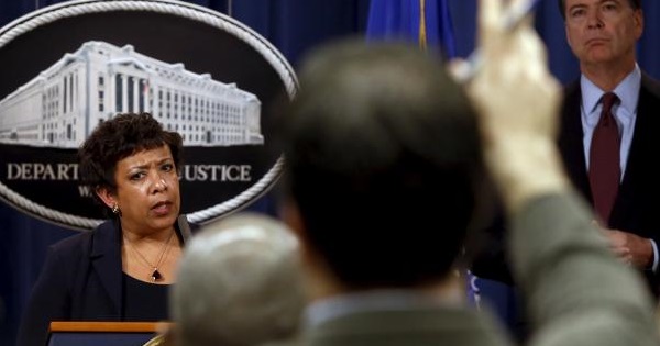 U.S. Attorney General Loretta Lynch and Federal Bureau of Investigation Director James Comey hold a news conference.