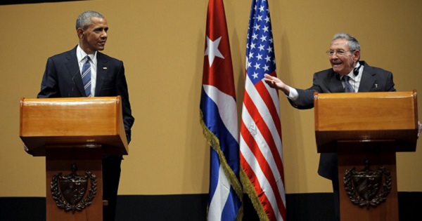 Cuban President Raul Castro answers a question during a press conference with U.S. President Barack Obama in Havana, March 21, 2016.