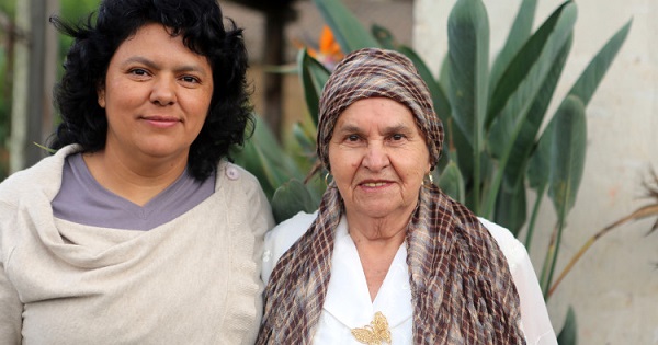Berta Caceres with her mother, Austra Bertha Flores Lopez, together at their home in La Esperanza, Intibucá, Honduras.