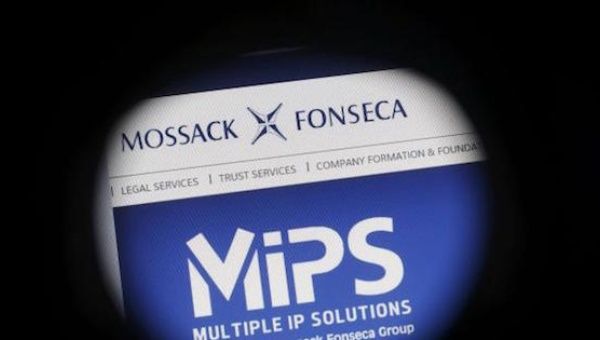 The website of the Mossack Fonseca law firm is pictured through a large format lens in Bad Honnef, Germany April 4, 2016.