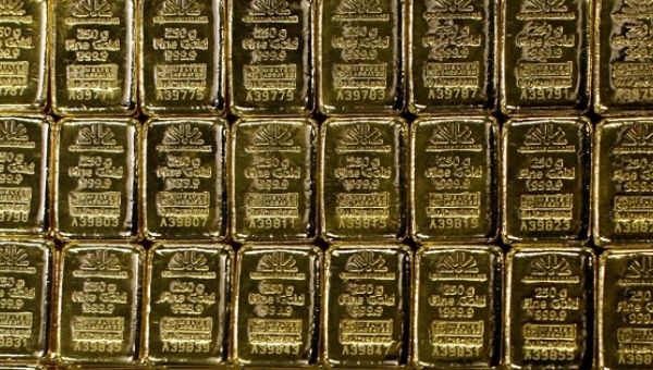 Gold bars are displayed  in this file photo from September 18, 2008.