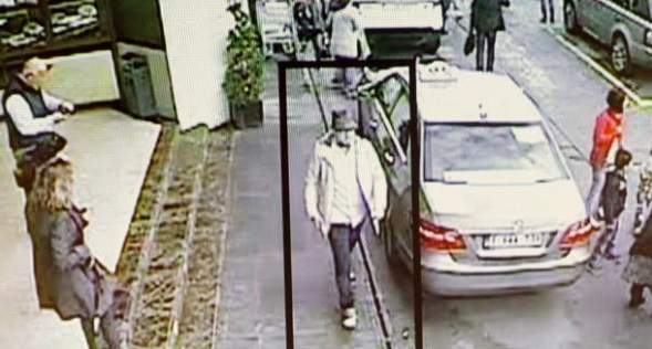 A suspect in the Brussels attack is seen in this CCTV image made available by Belgian police.