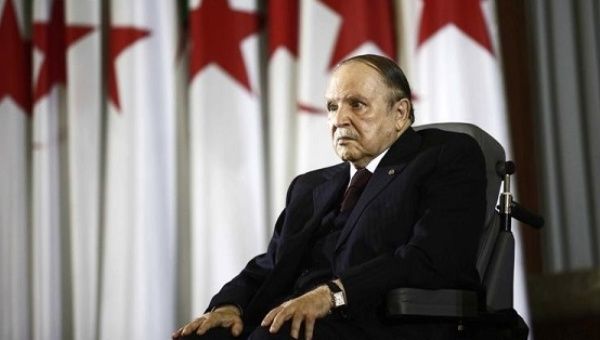 President Abdelaziz Bouteflika looks on during a swearing-in ceremony in Algiers.