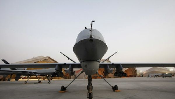 A photograph of a UK military drone. 