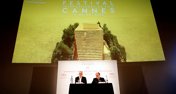 Cannes Film festival president Lescure and festival general delegate Fremaux attend a news conference to announce the competing films at the 69th Cannes Film Festival.