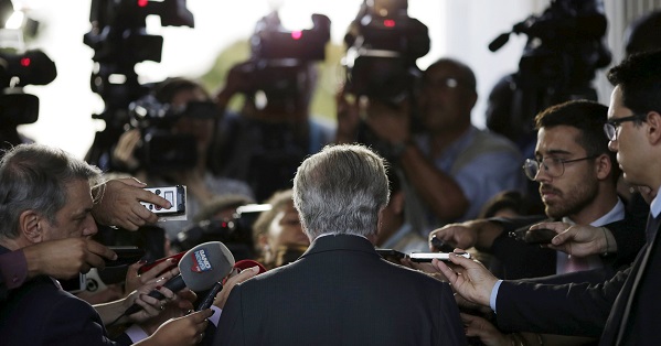 Brazil's Vice President Michel Temer speaks during a news conference in Brasilia.