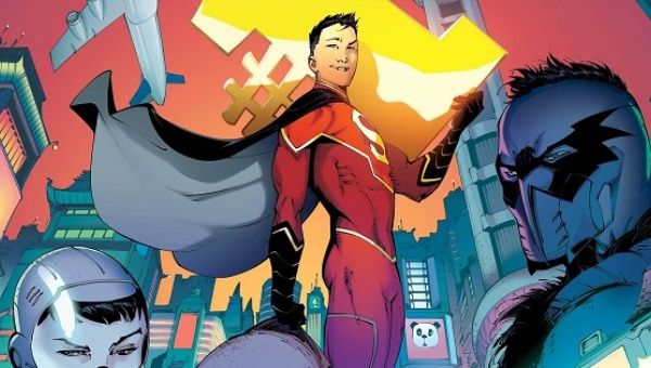 The cover of the New Super-Man series by DC Comics featuring Kenan Kong as the new Superman.