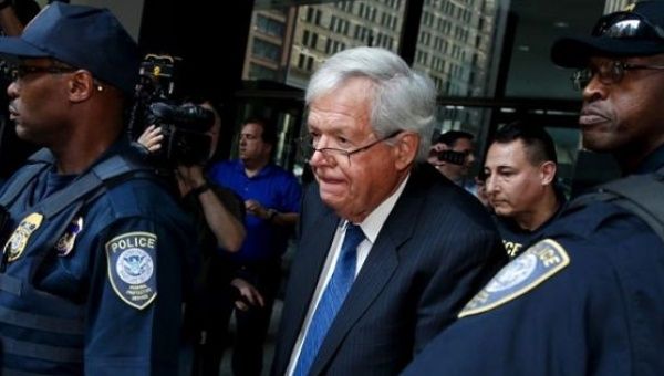 Former U.S. House of Representatives Speaker Dennis Hastert is a serial child molester and Republican.