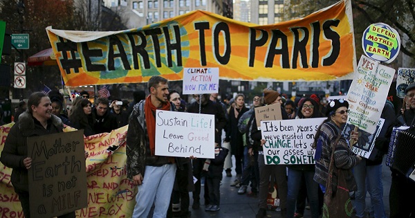 Paris Climate Change Protesters.