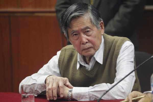 Former Head of State Alberto Fujimori during trial