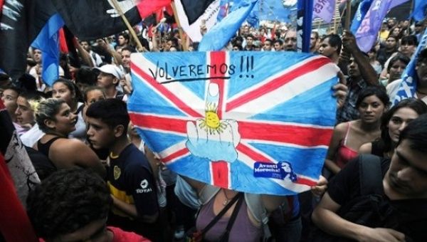 Argentines protest to reclaim the Malvinas Islands