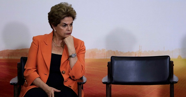 Brazilian President Dilma Rousseff is seen during a ceremony at the Planalto Palace in Brasilia, Brazil May 4, 2016.