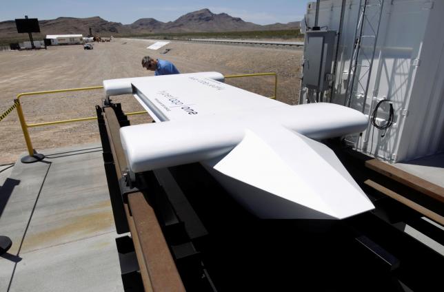 Open-air test at Hyperloop One, North Las Vegas, Nevada, May 11, 2016.