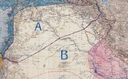 Sykes - Picot line Britain and France drew to create Syria and Iraq. 