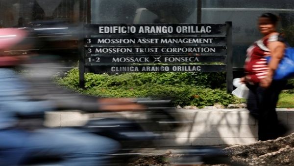 A company list showing the Mossack Fonseca law firm is pictured outside the Arango Orillac Building in Panama City May 9, 2016.
