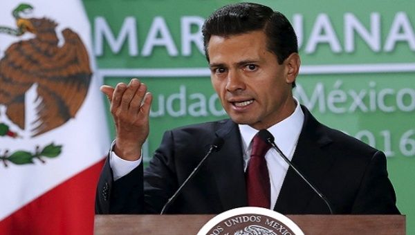 Mexico President Enrique Peña Nieto in Mexico City, April 21, 2016.