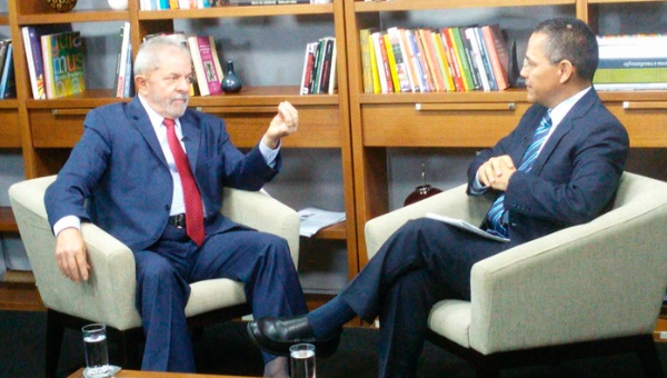 Former Brazilian President and political leader Luiz Inacio Lula da Silva during an interview with teleSUR in Sao Paulo, Brazil, May 19, 2016.