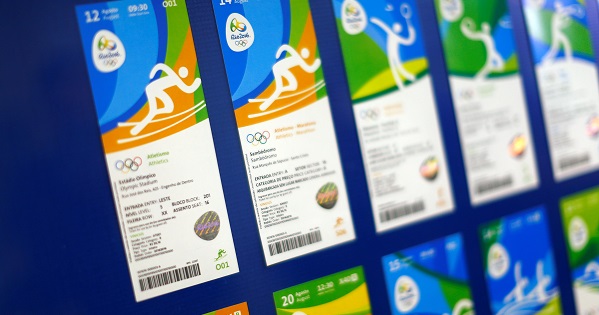The tickets for the 2016 Rio Olympics are presented in Rio de Janeiro, Brazil.