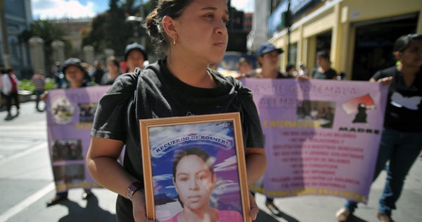 Women remember victims of gender violence in Guatemala.