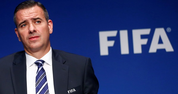 FIFA's acting secretary general Markus Kattner attends a news conference after a meeting of the Executive Committee at FIFA's headquarters in Zurich, Switzerland.