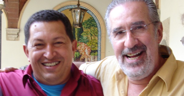 Former Venezuelan President Hugo Chavez and Atilio Boron