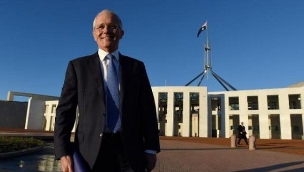 Australian Prime Minister Malcolm Turnbull outside Australia's Parliament House, Canberra May 4, 2016. 